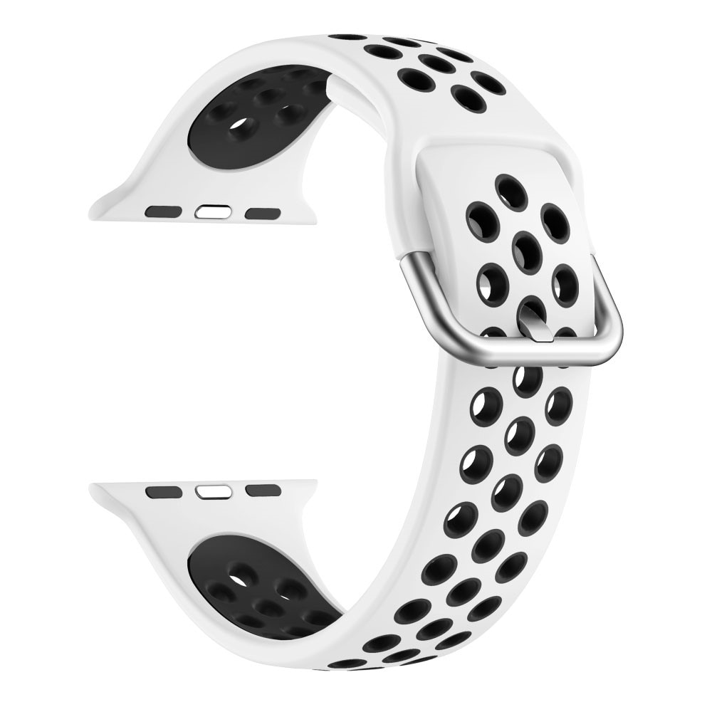 Silikonarmband Sport Apple Watch 42/44/45 mm vit