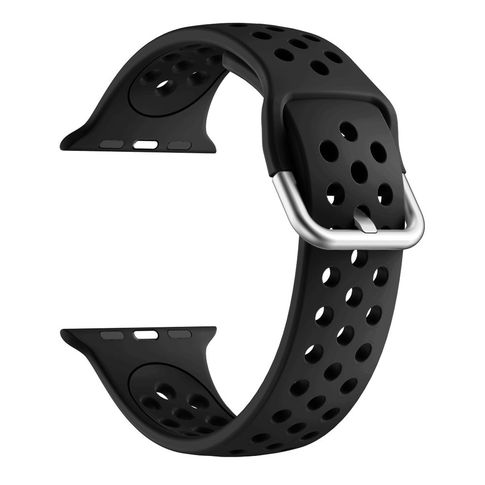 Silikonarmband Sport Apple Watch 38/40/41 mm svart