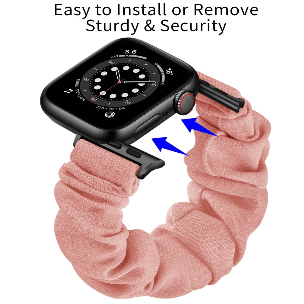 Scrunchie armband Apple Watch 38/40/41 mm rosa/svart