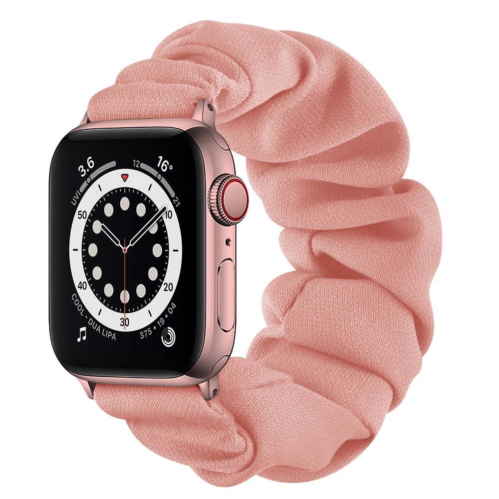 Scrunchie armband Apple Watch 38/40/41 mm rosa/roséguld