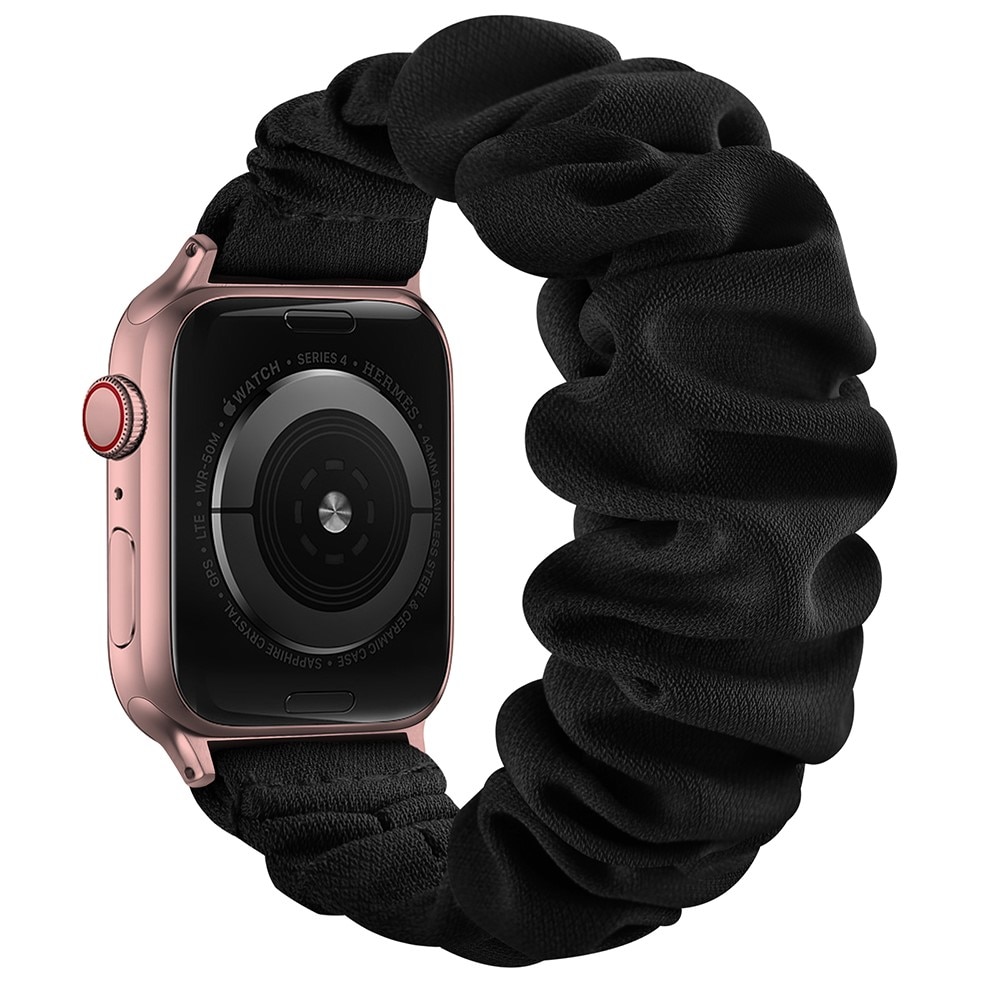 Scrunchie Armband Apple Watch 41mm Series 9 svart/roséguld