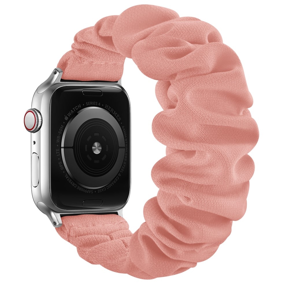Scrunchie armband Apple Watch 38mm rosa/silver