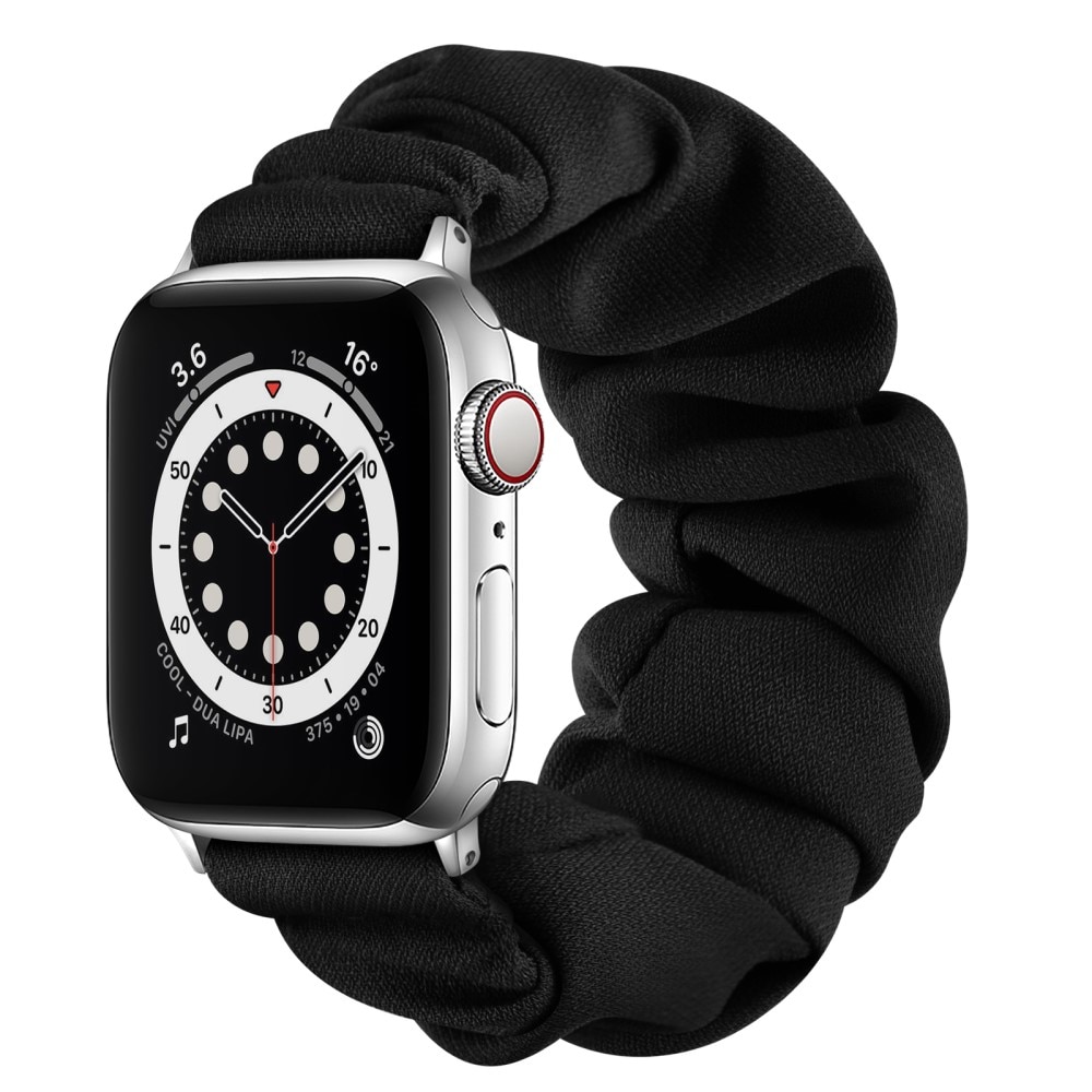 Scrunchie Armband Apple Watch 40mm svart/silver