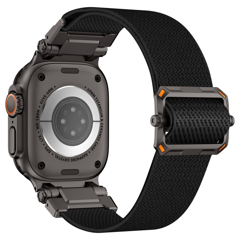 Elastiskt Nylonarmband Apple Watch Series 1-3 42mm Svart