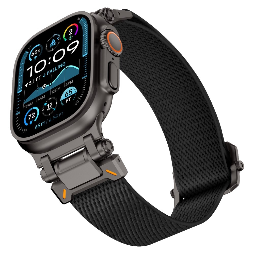 Elastiskt Nylonarmband Apple Watch Ultra 49mm 1st Gen Svart