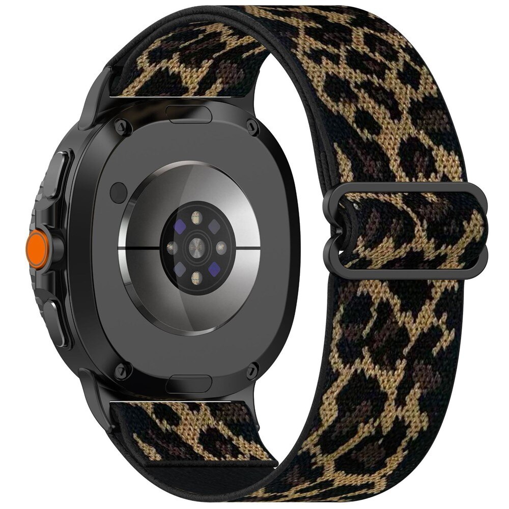 Elastiskt Nylonarmband Samsung Galaxy Watch 8 Classic Leopard
