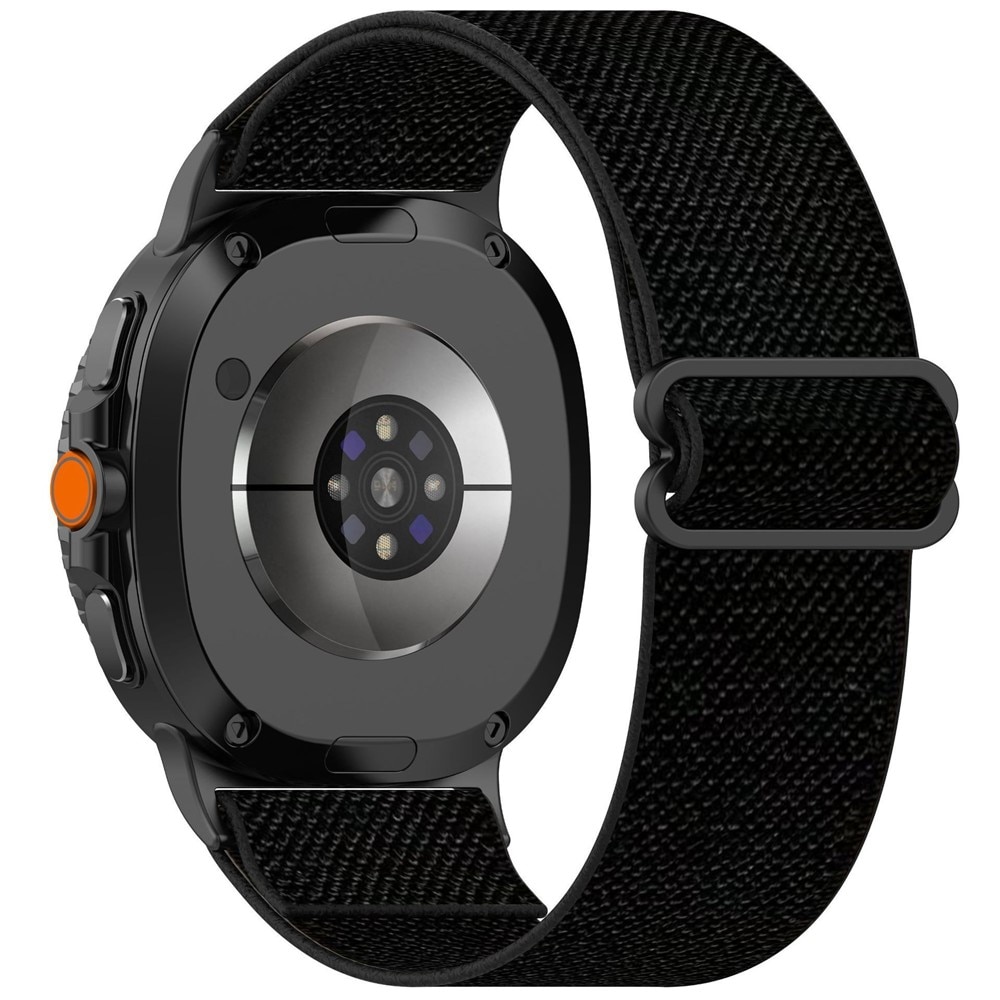 Elastiskt Nylonarmband Samsung Galaxy Watch 8 44mm Svart