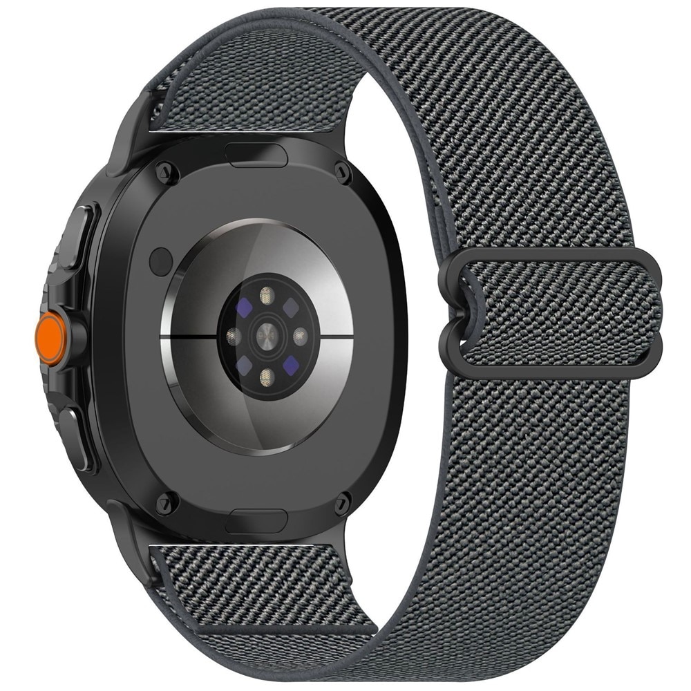 Elastiskt Nylonarmband Samsung Galaxy Watch 8 44mm Mörkgrå