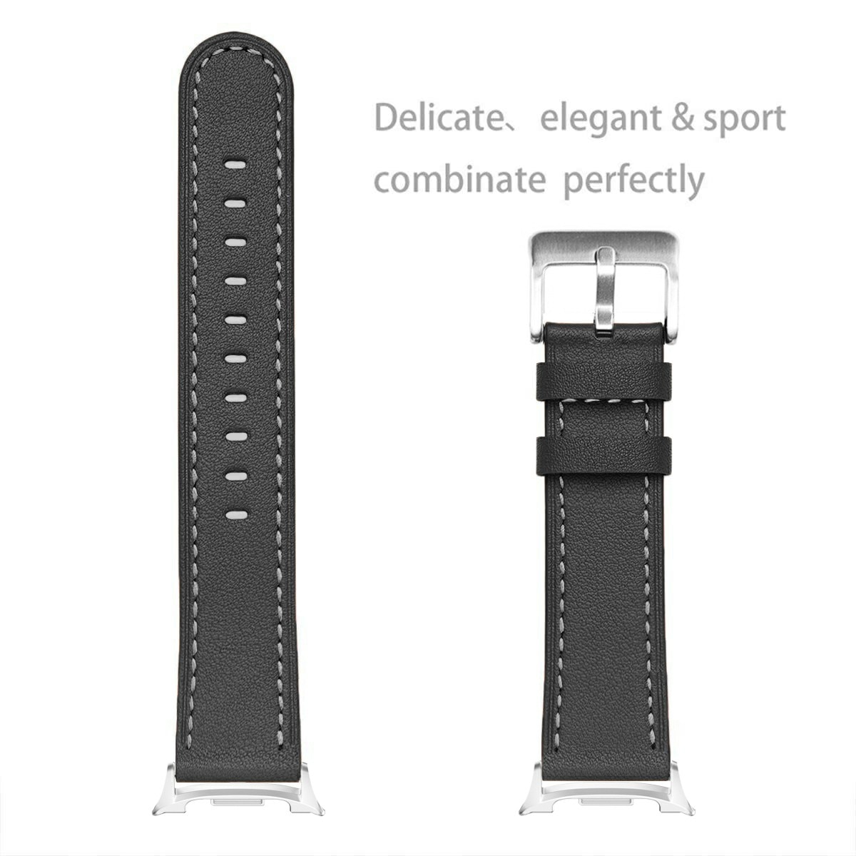 Läderarmband Samsung Galaxy Watch 8 44mm Svart