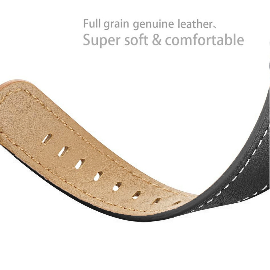 Läderarmband Samsung Galaxy Watch 8 44mm Svart