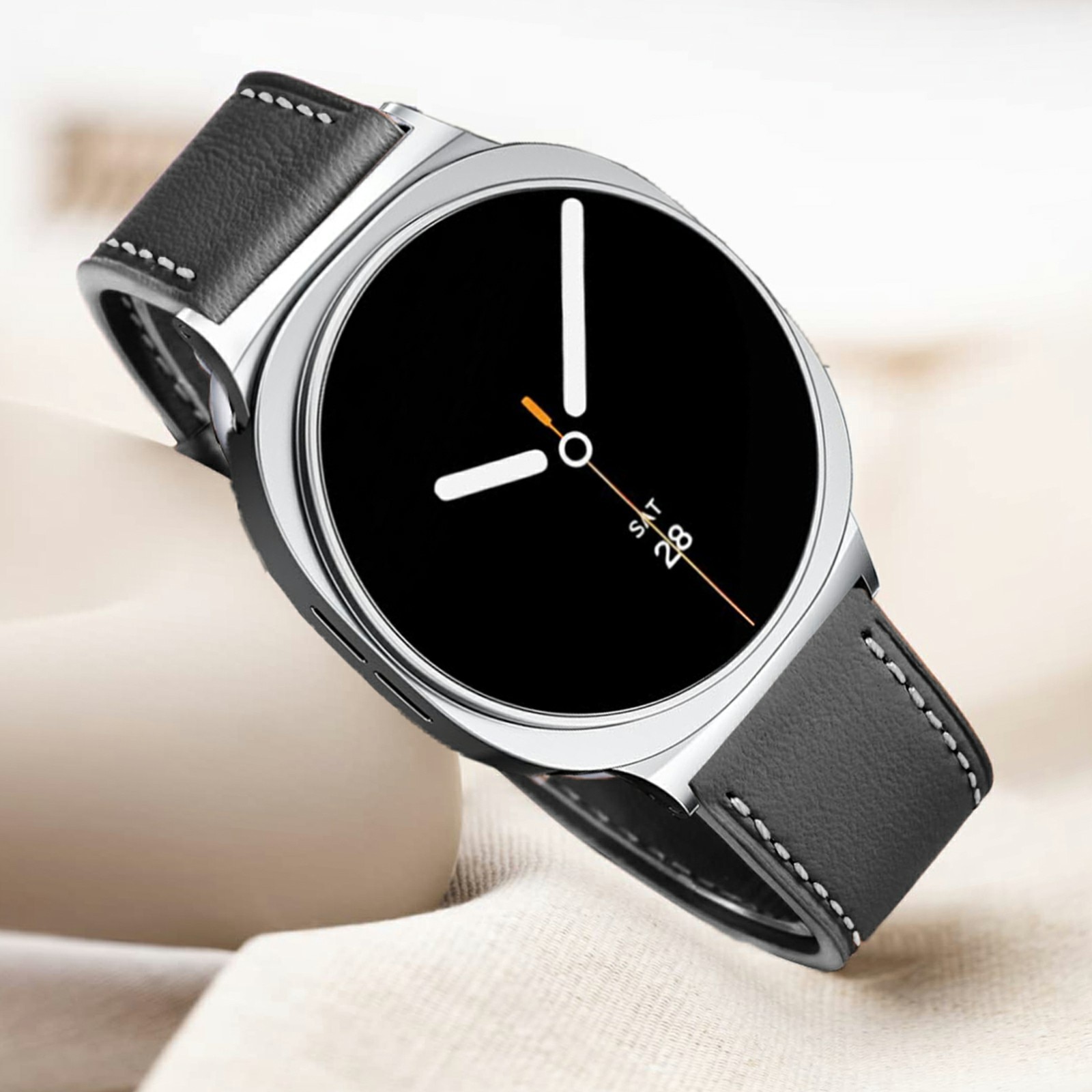 Läderarmband Samsung Galaxy Watch 8 44mm Svart