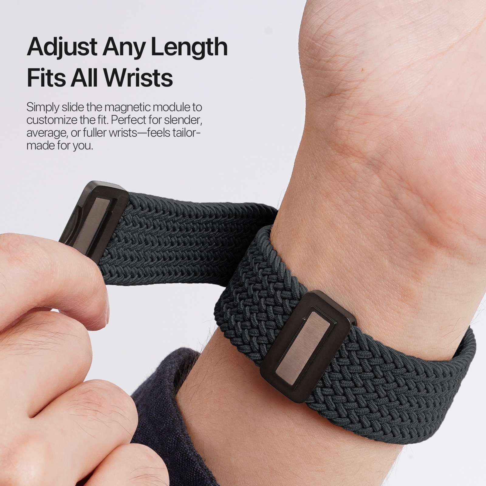 Nylon Woven Armband Apple Watch Series 9 45mm Navy
