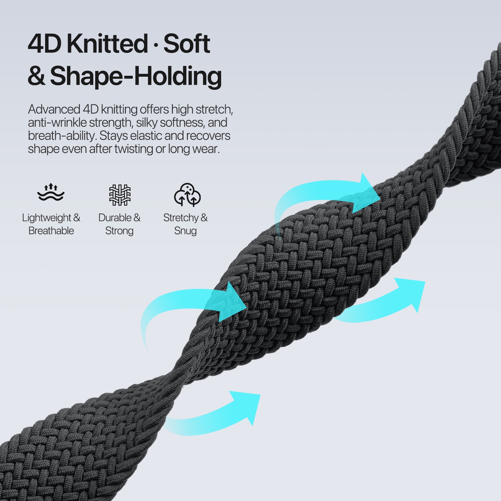 Nylon Woven Armband Apple Watch Series 9 45mm Navy