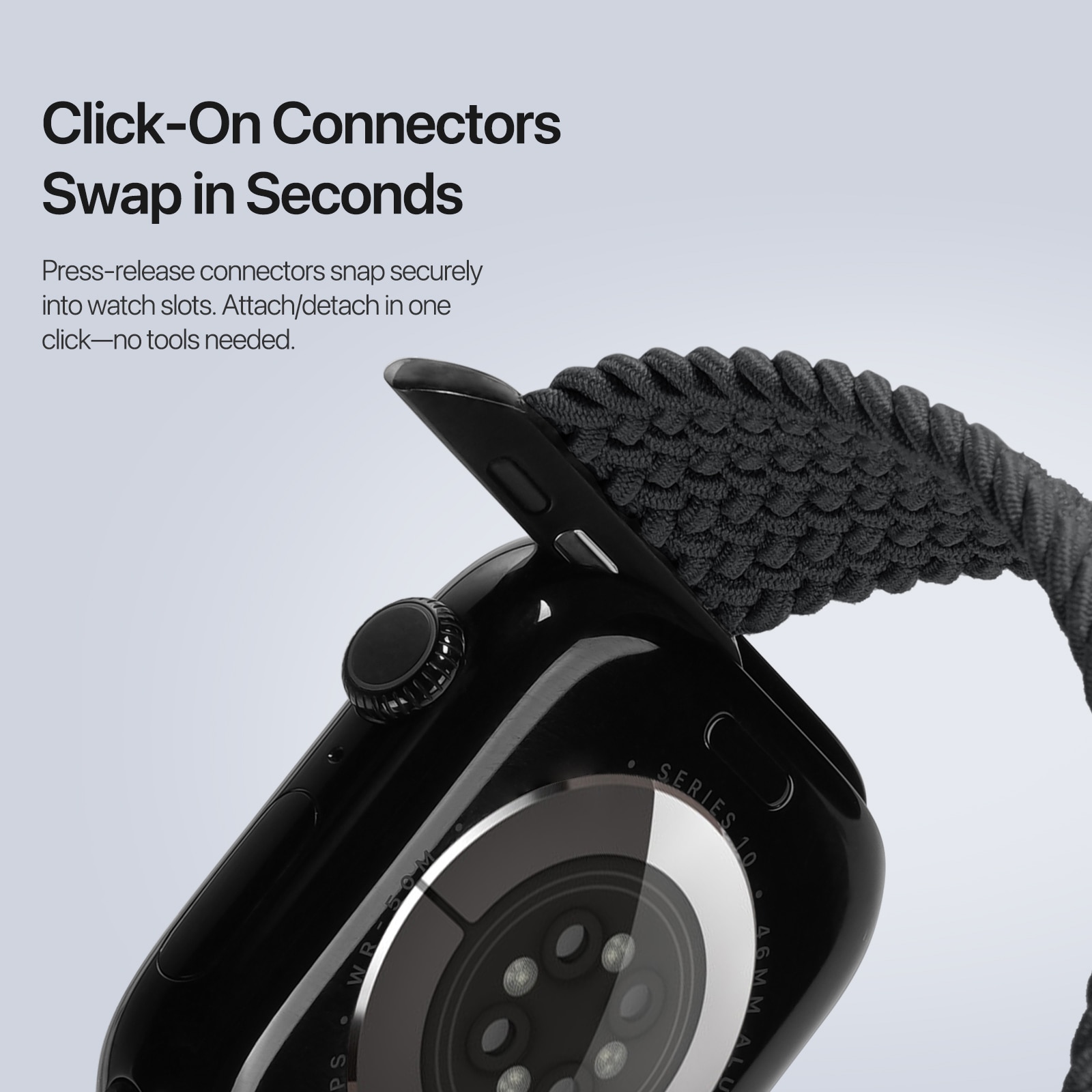 Nylon Woven Armband Apple Watch Series 9 45mm Navy