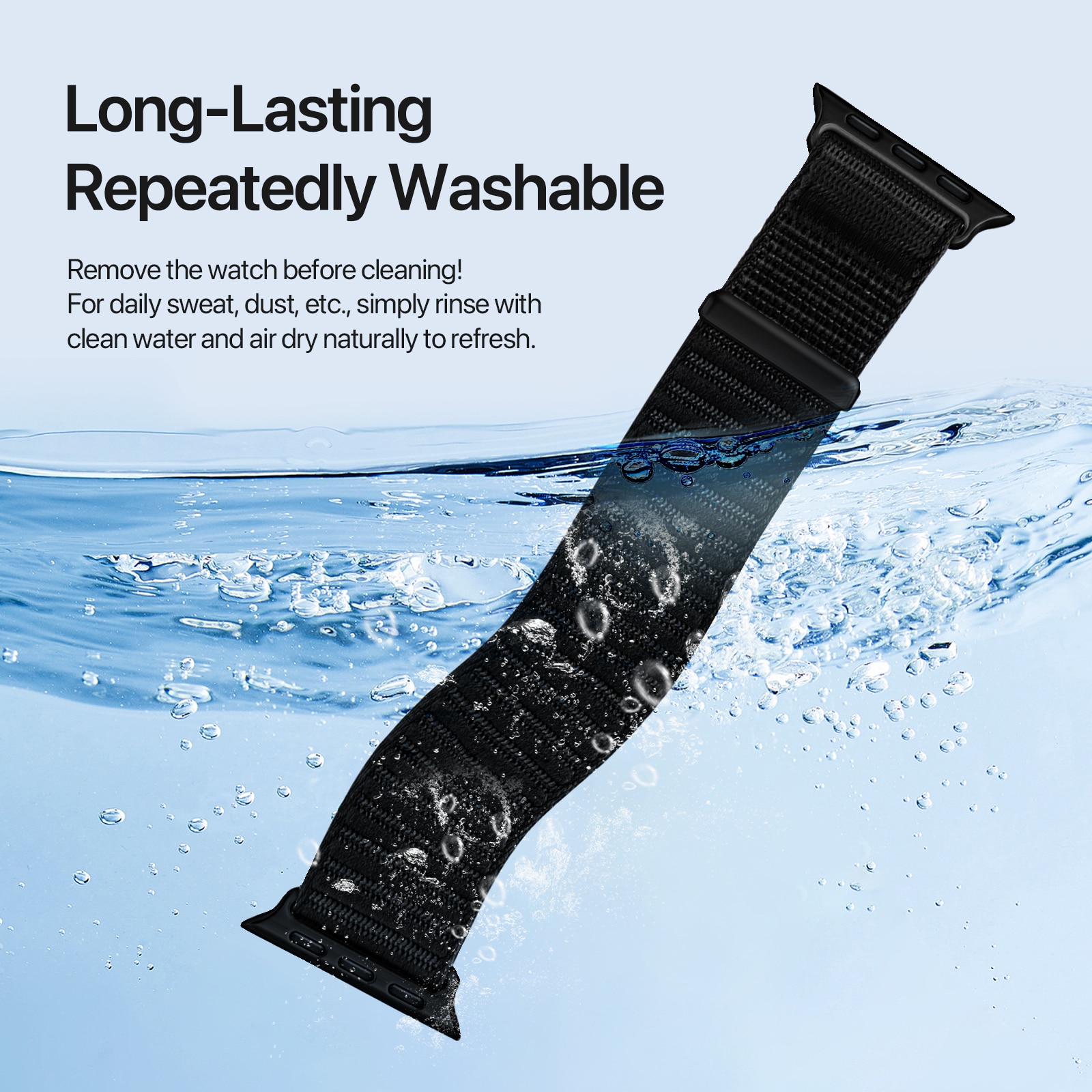 Nylon Armband Apple Watch Series 8 41mm Svart