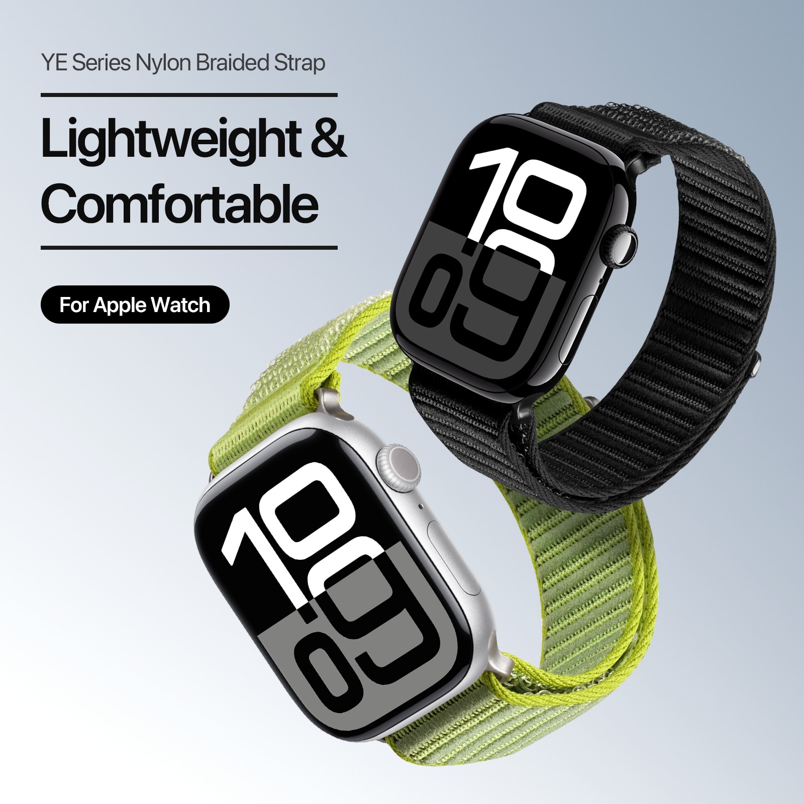 Nylon Armband Apple Watch Series 8 41mm Svart