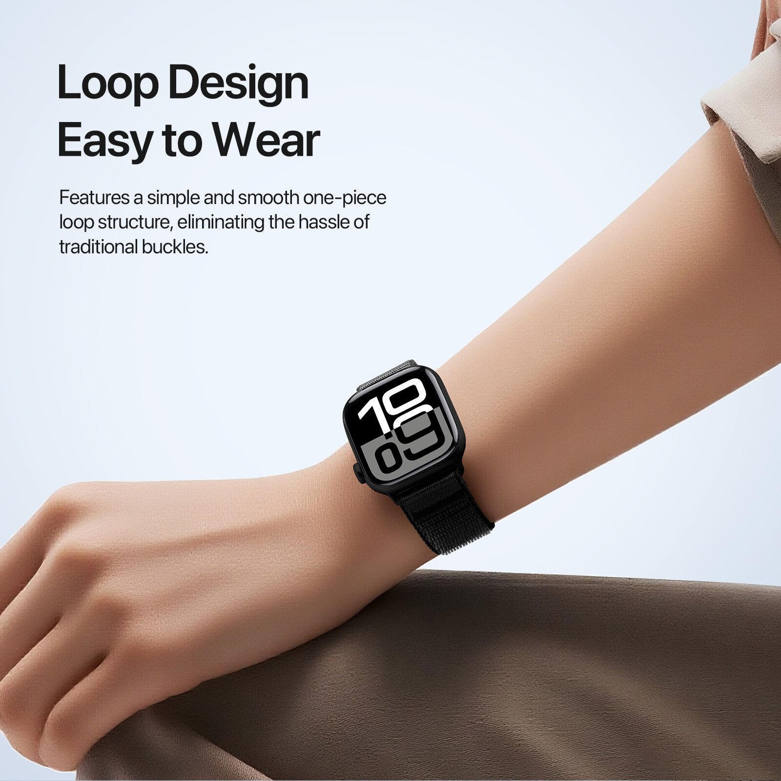 Nylon Armband Apple Watch Series 8 41mm Svart