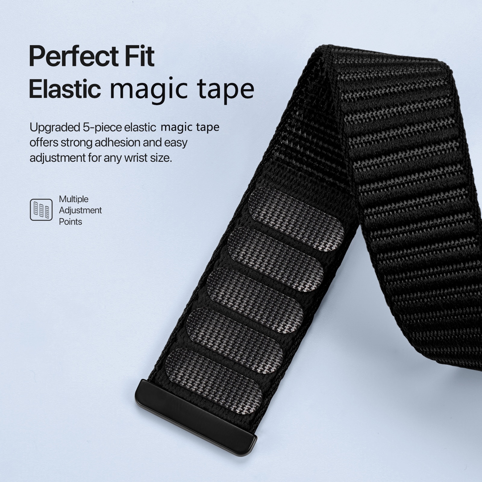 Nylon Armband Apple Watch Series 8 41mm Svart