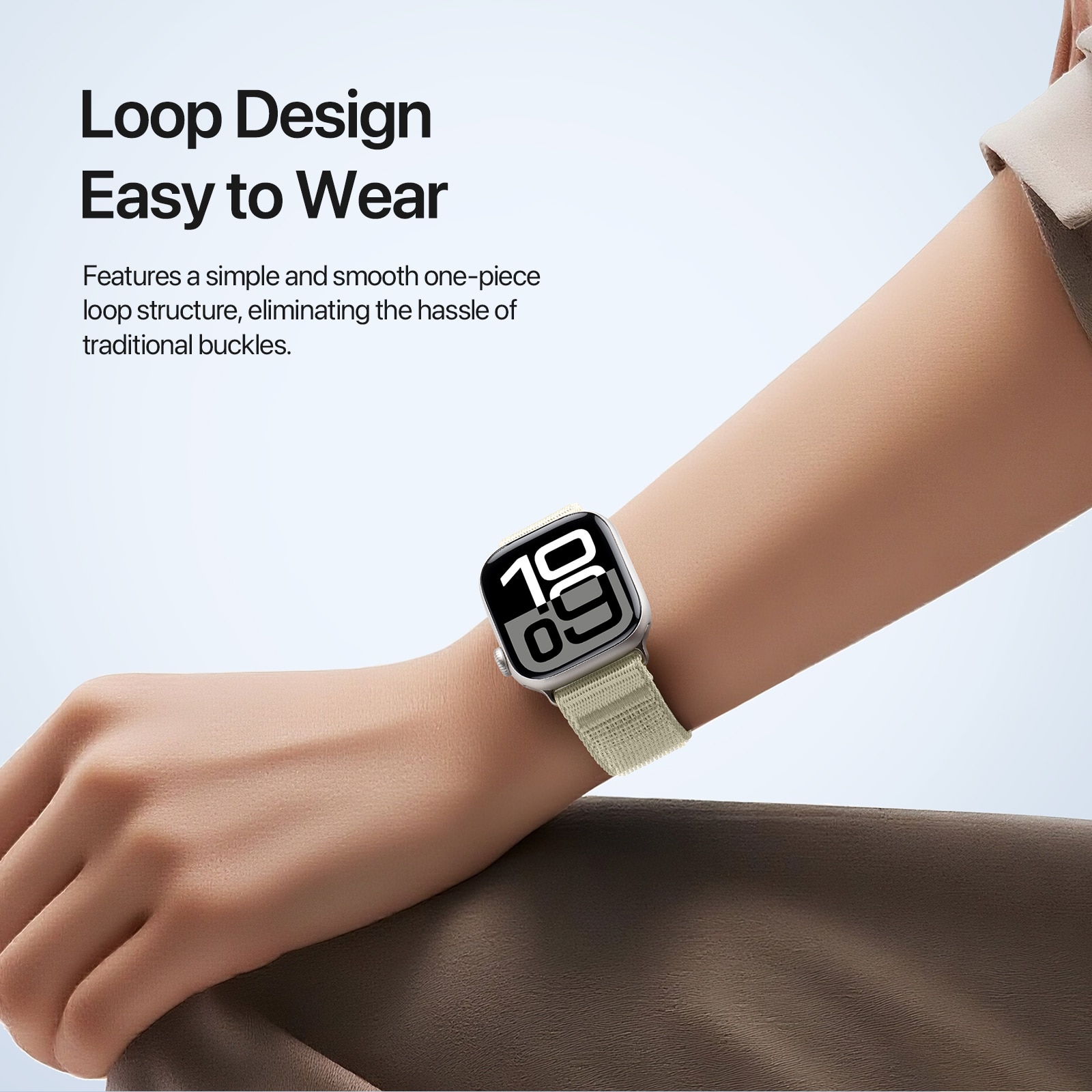 Nylon Armband Apple Watch Series 9 41mm Vit