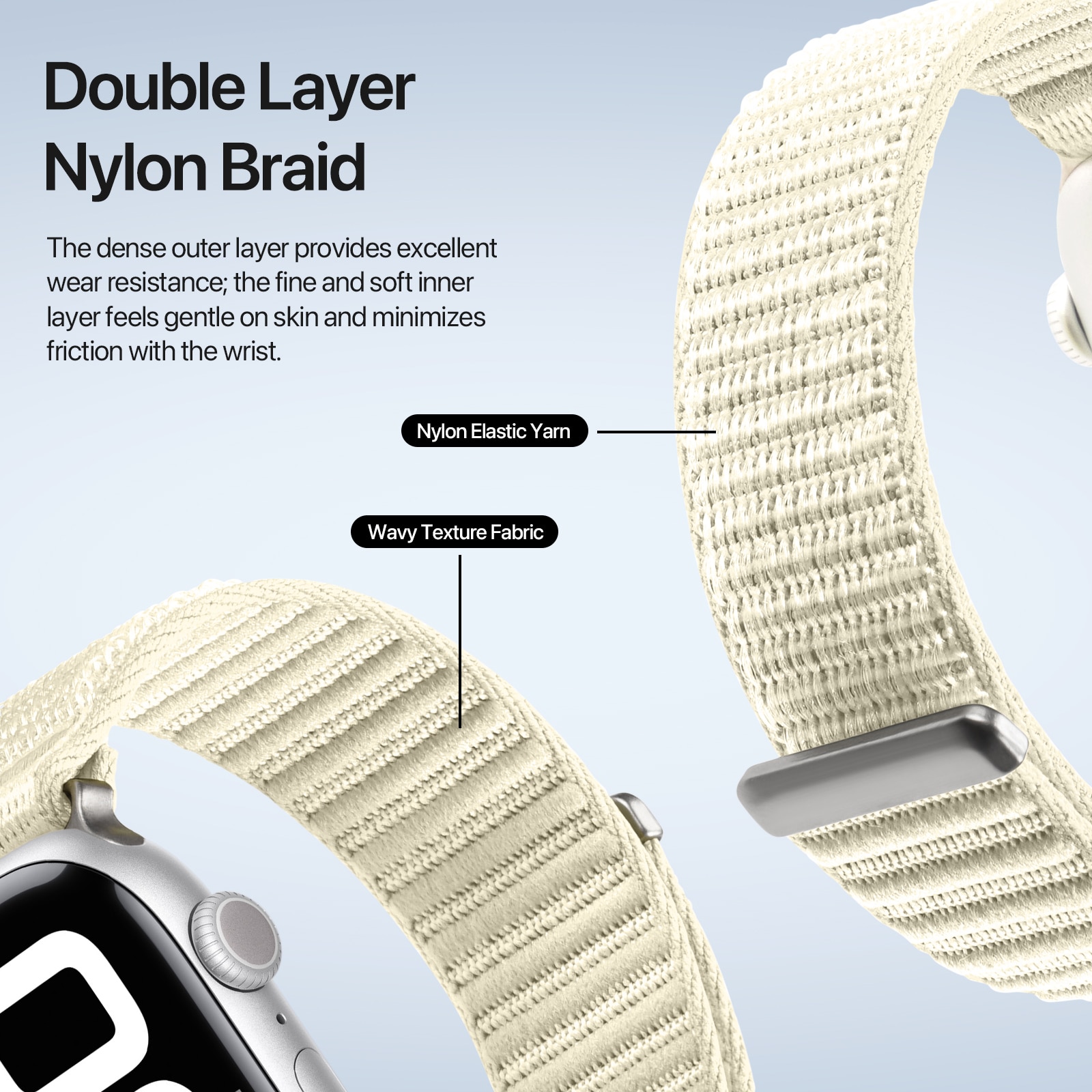 Nylon Armband Apple Watch Series 8 41mm Vit