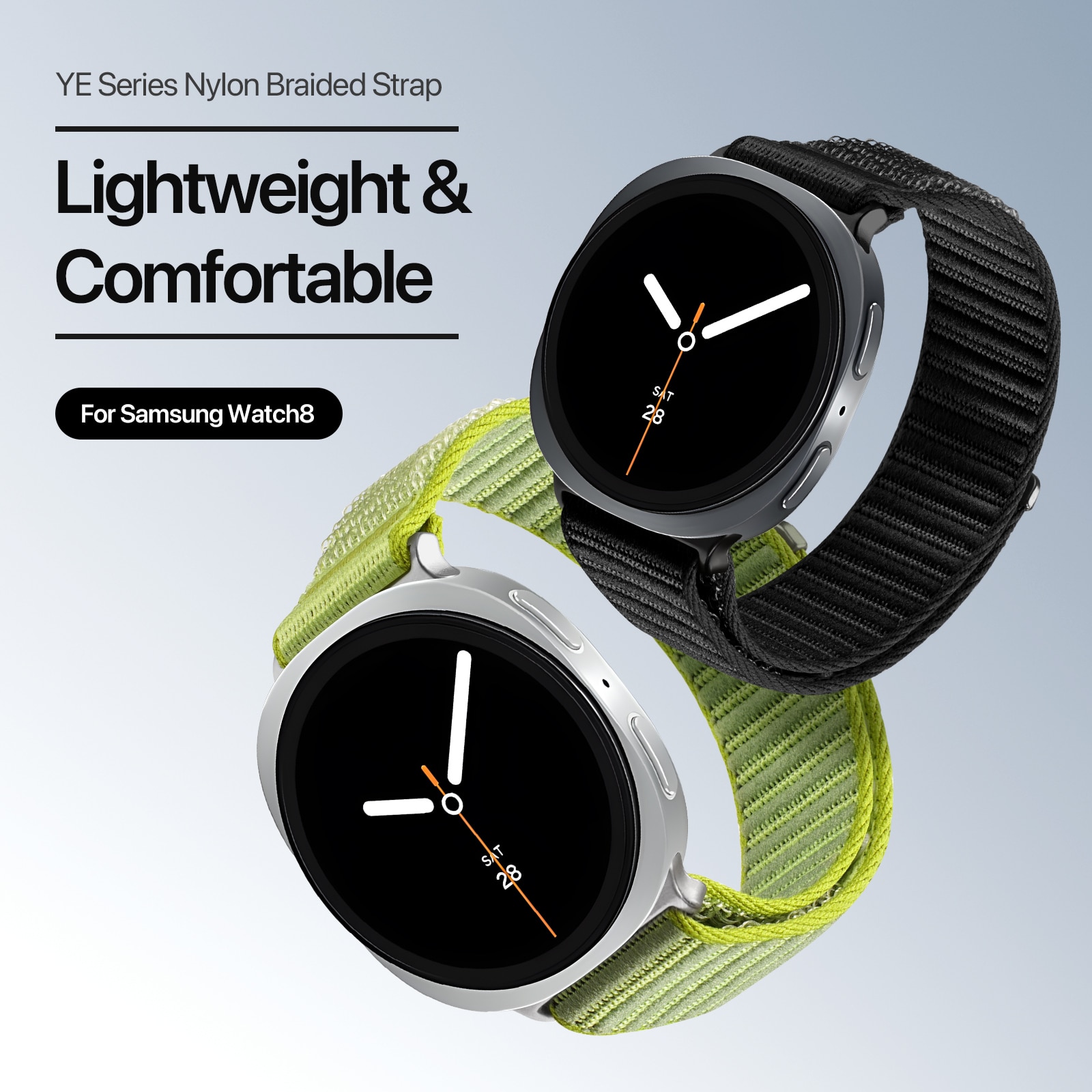 Nylon Armband Samsung Galaxy Watch 8 40mm Svart
