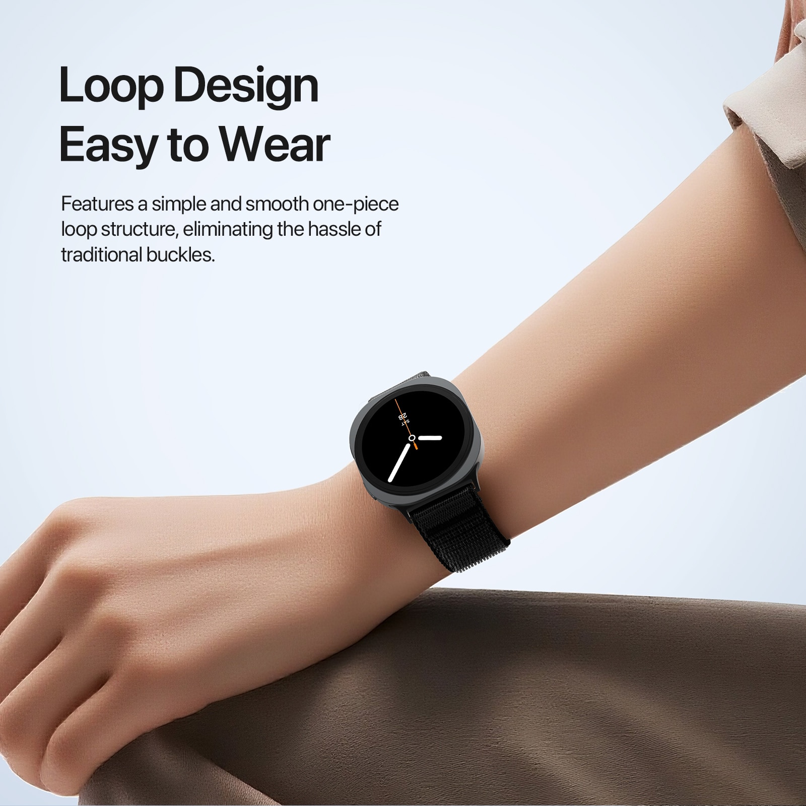 Nylon Armband Samsung Galaxy Watch 8 40mm Svart