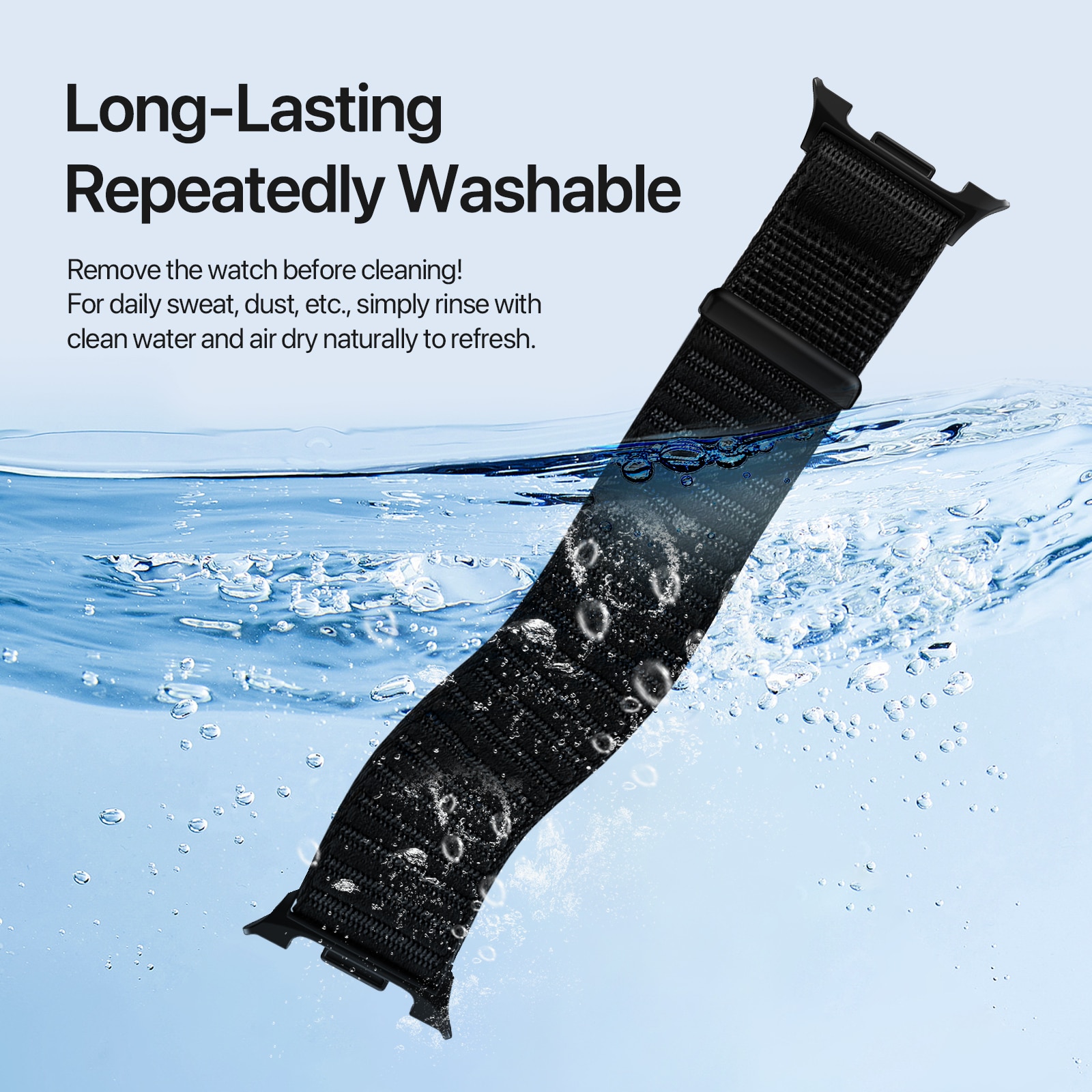 Nylon Armband Samsung Galaxy Watch 8 40mm Svart