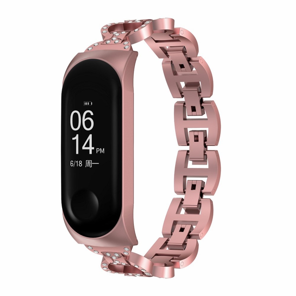 Rhinestone Bracelet Xiaomi Mi Band 5/6 Pink