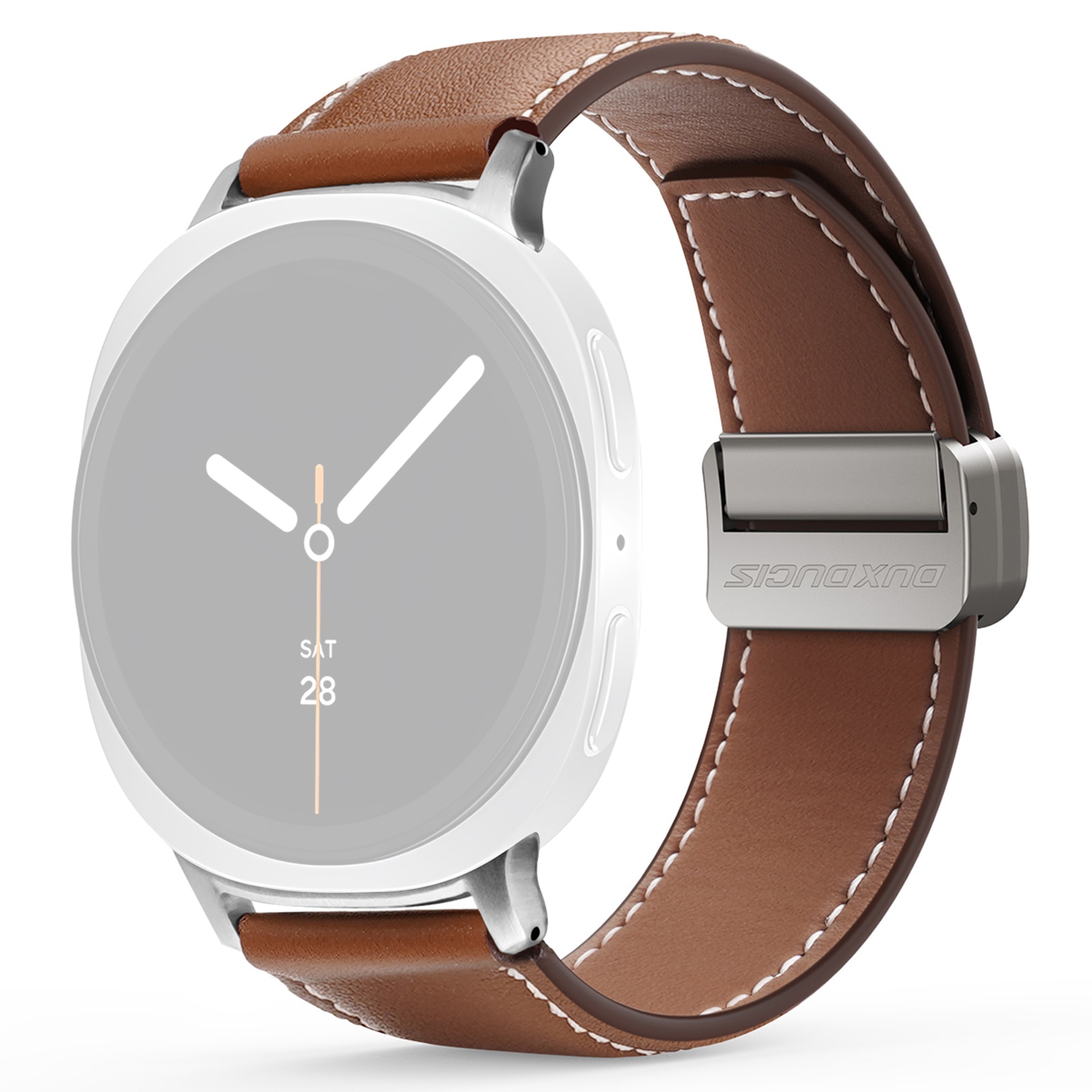 Läderarmband Samsung Galaxy Watch 8 Classic Brun