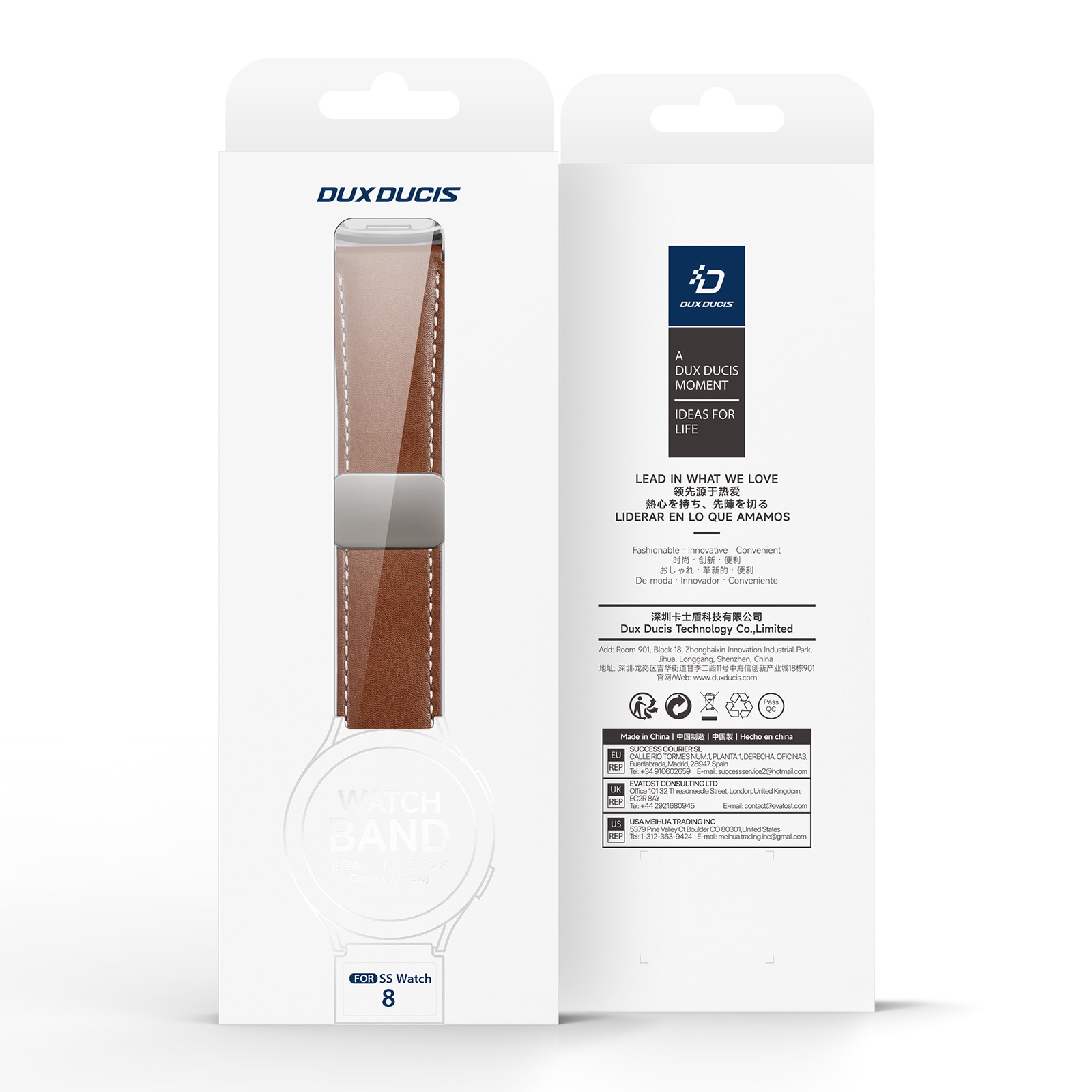 Läderarmband Samsung Galaxy Watch 8 Classic Brun