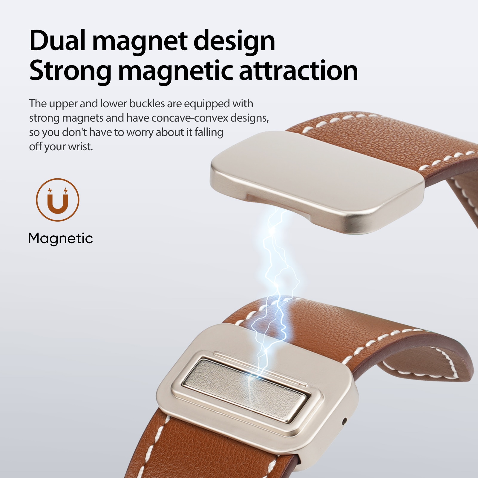 Läderarmband Samsung Galaxy Watch 8 Classic Brun