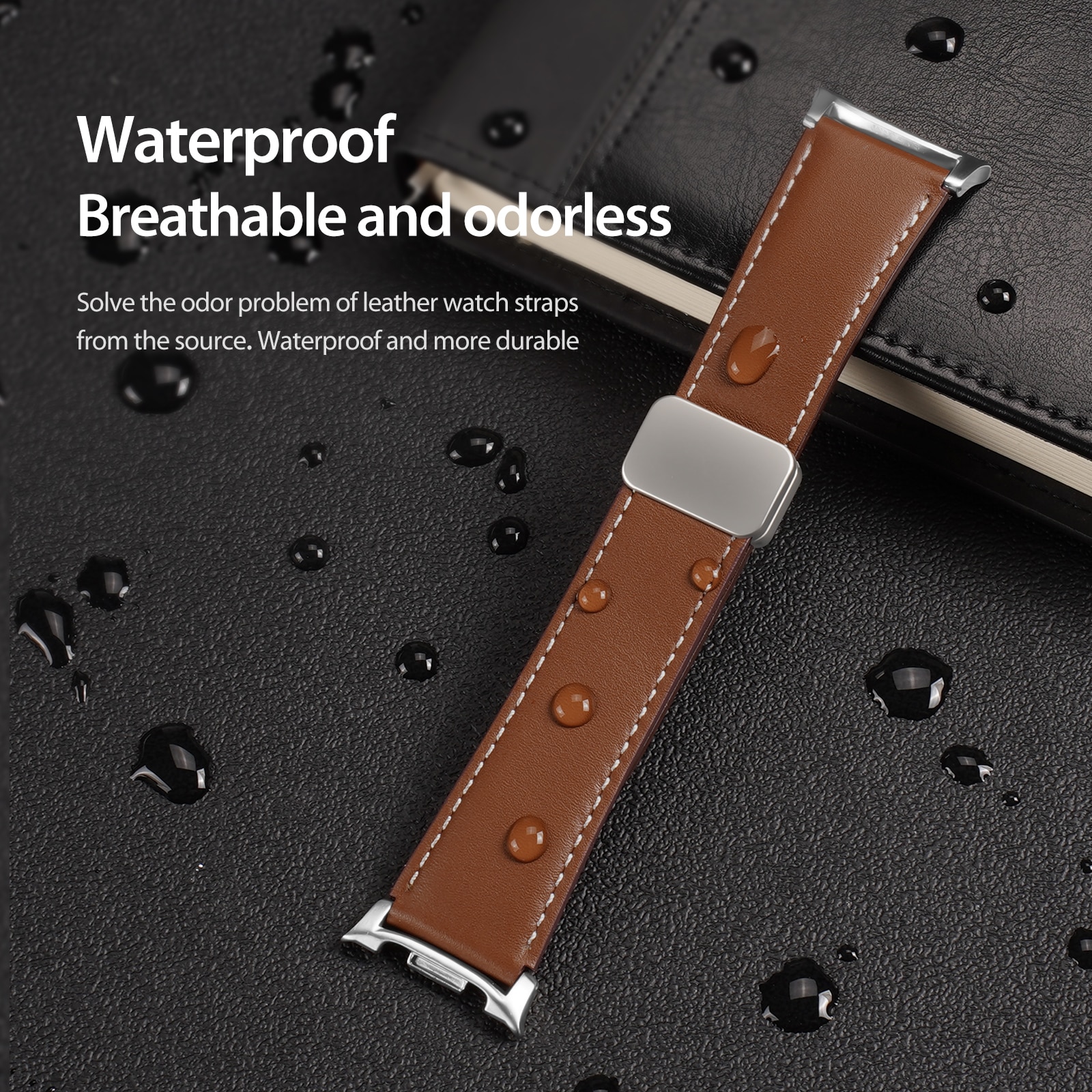 Läderarmband Samsung Galaxy Watch 8 Classic Brun