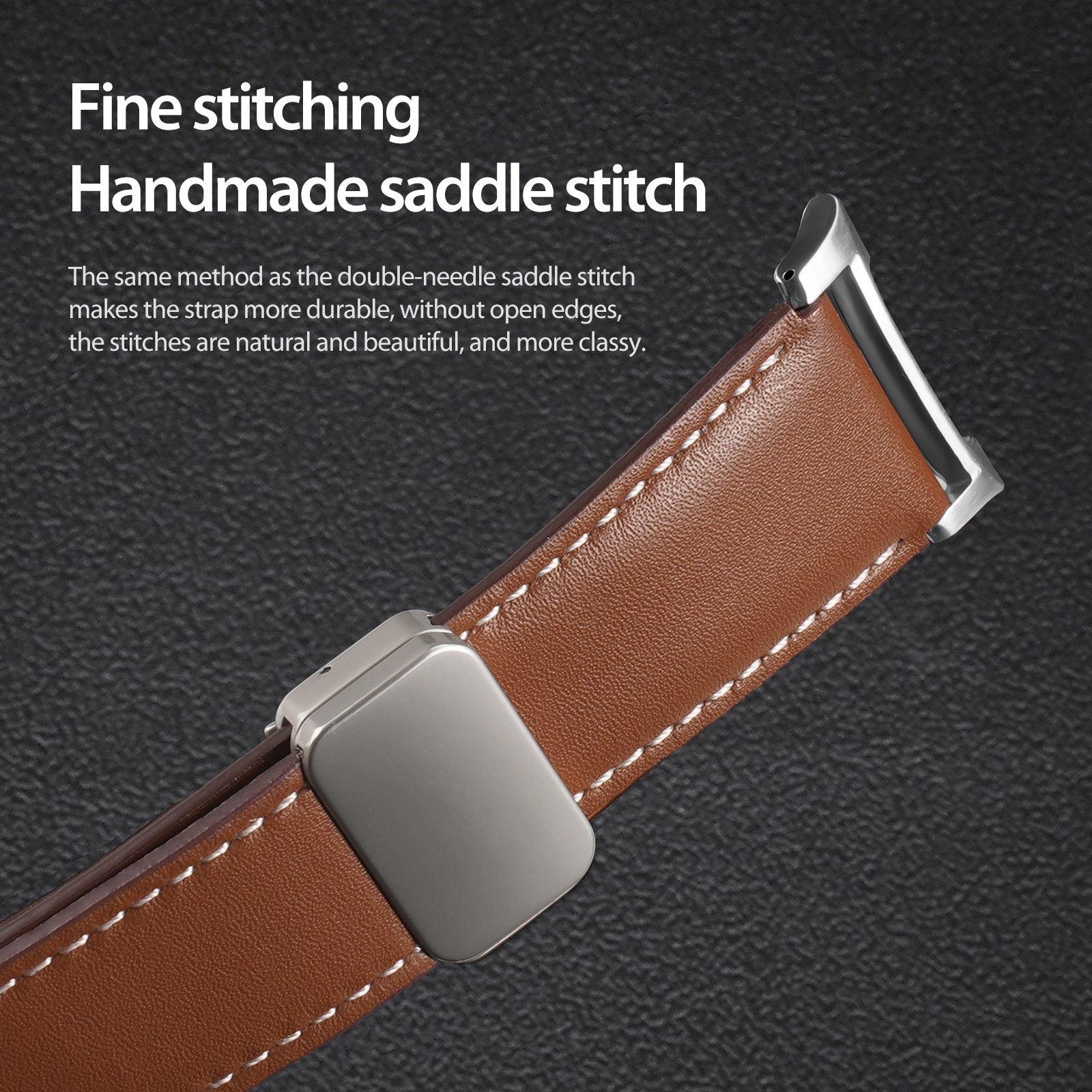 Läderarmband Samsung Galaxy Watch 8 Classic Brun