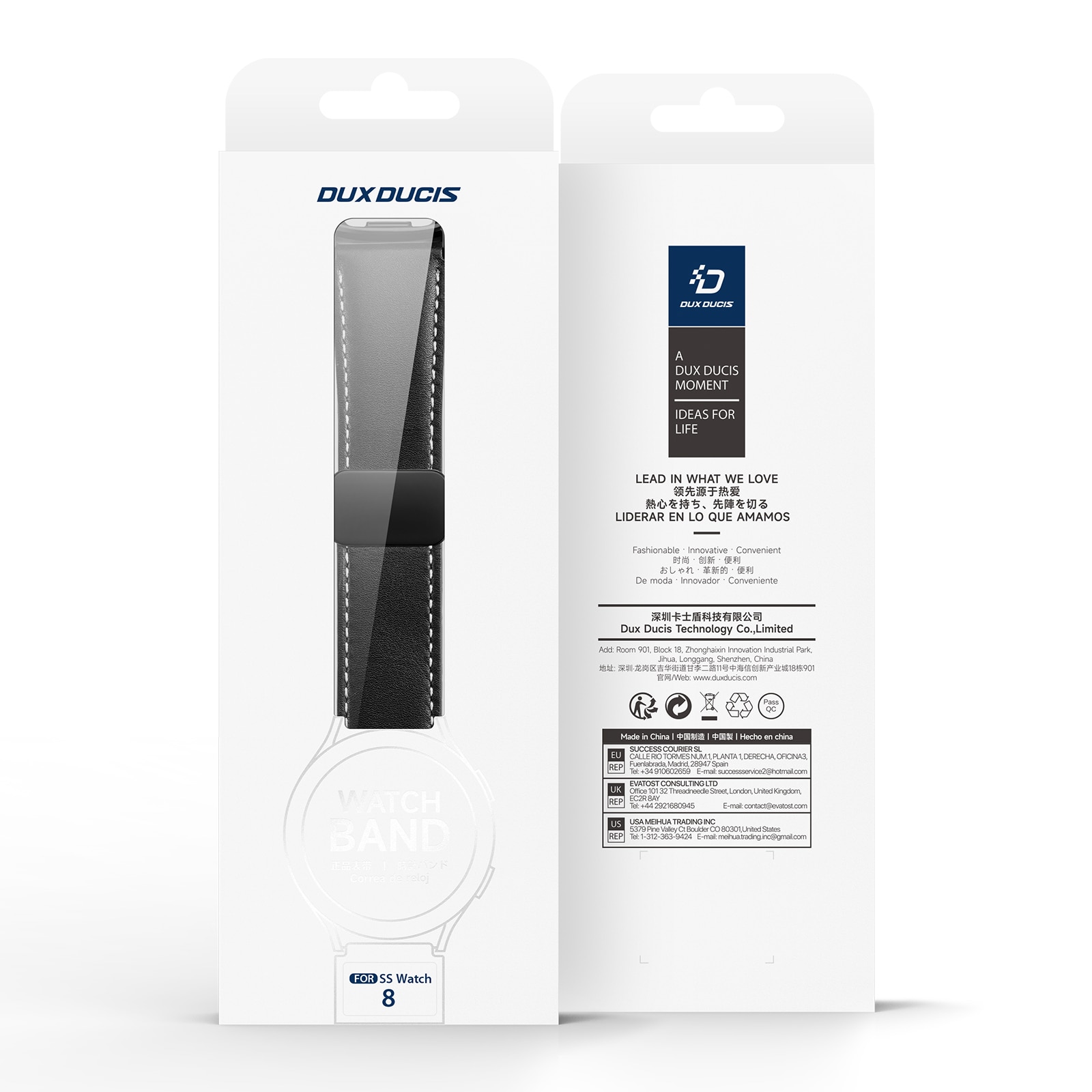 Läderarmband Samsung Galaxy Watch 8 Classic Svart