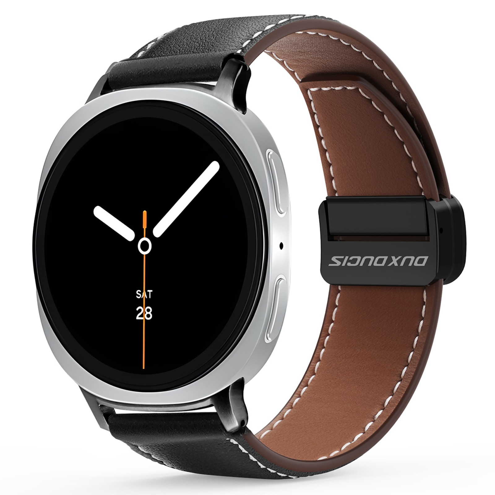 Läderarmband Samsung Galaxy Watch 8 Classic Svart