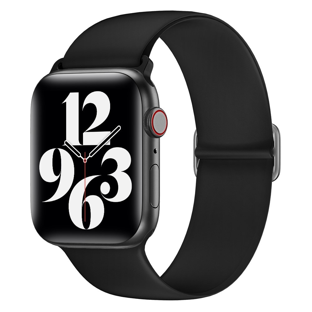 Elastiskt silikonarmband Apple Watch 41mm Series 9 svart