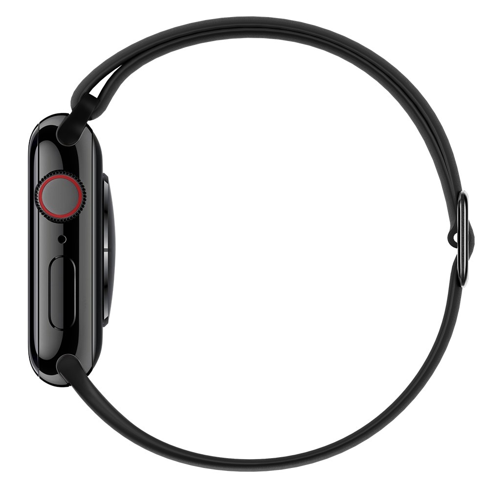 Elastiskt silikonarmband Apple Watch 44mm svart