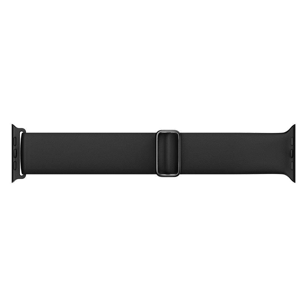 Elastiskt silikonarmband Apple Watch 41mm Series 9 svart