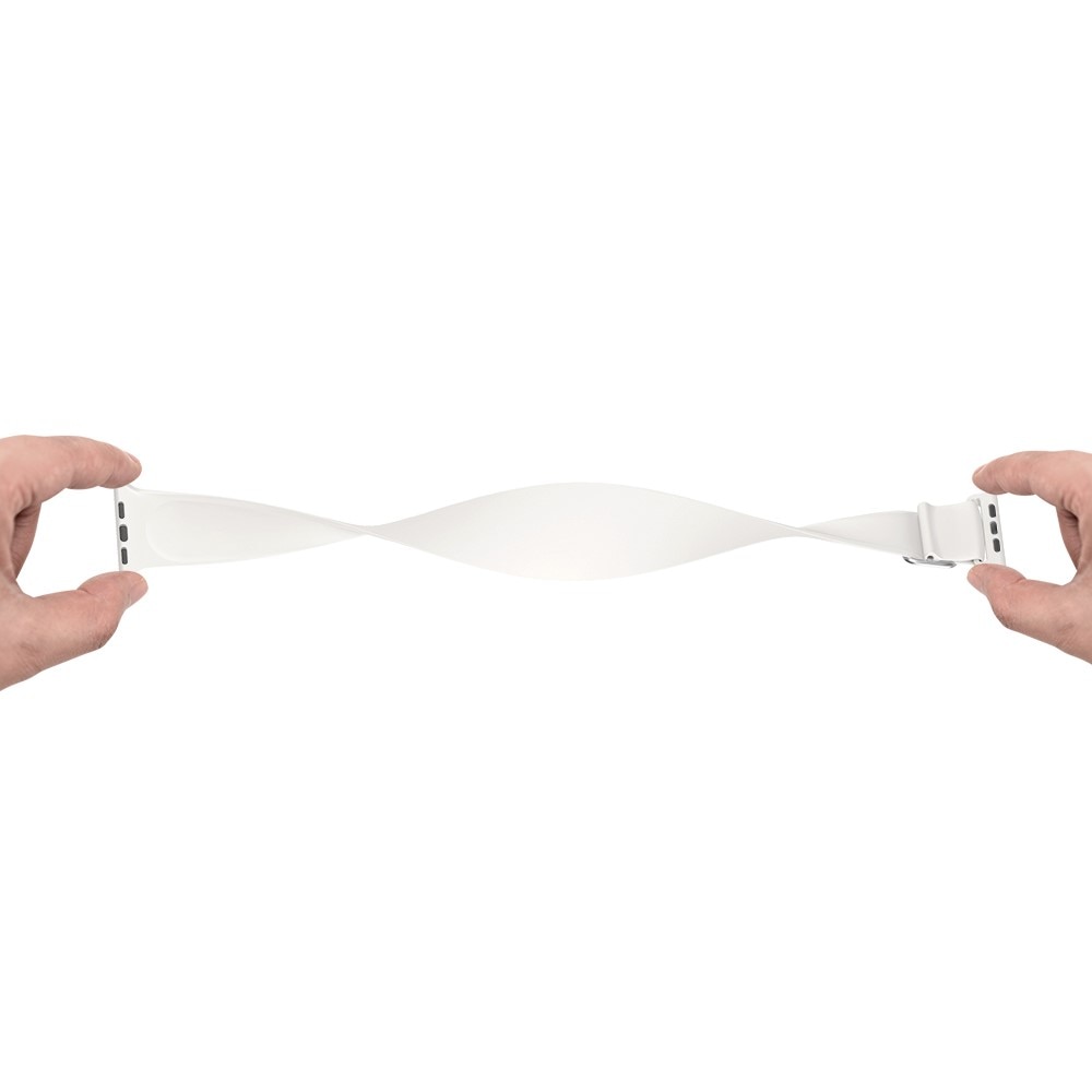 Elastiskt silikonarmband Apple Watch 42mm vit