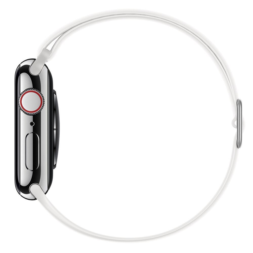 Elastiskt silikonarmband Apple Watch 45mm Series 8 vit