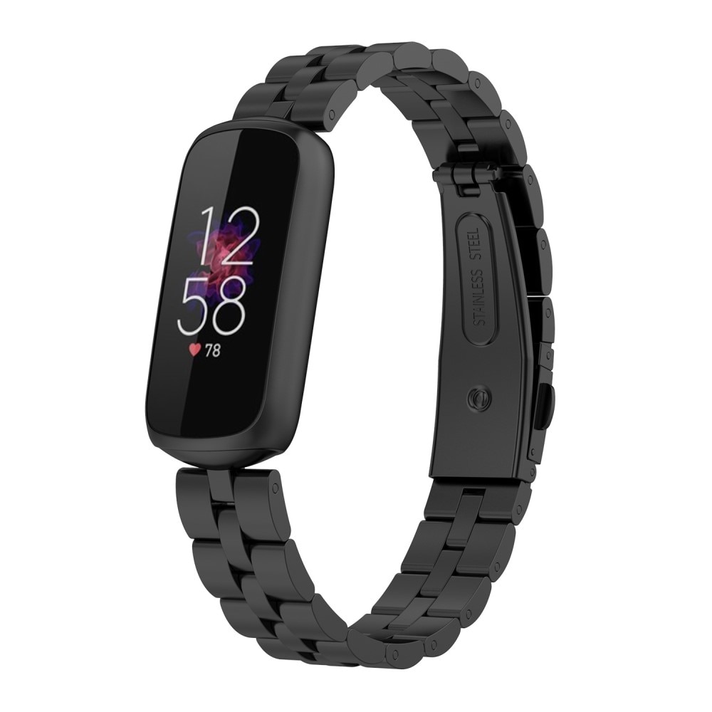 Metallarmband Fitbit Luxe svart