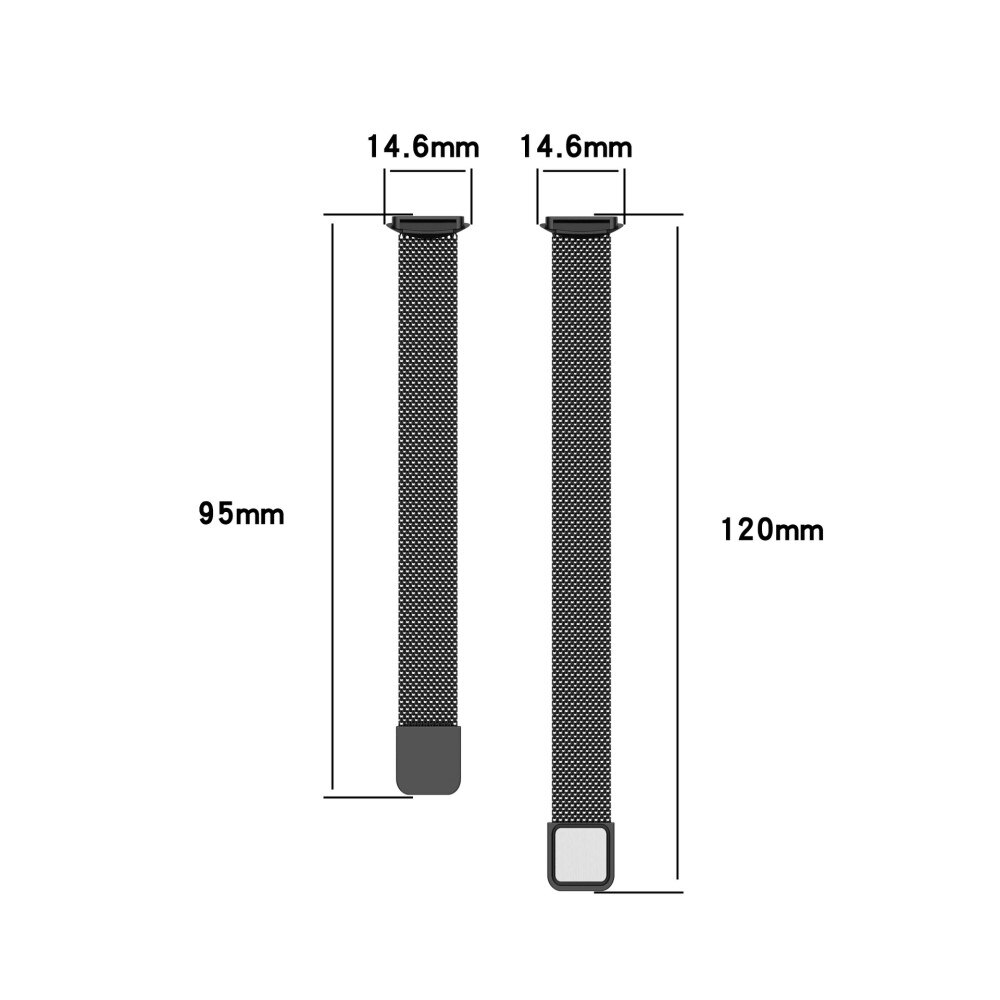 Armband Milanese Fitbit Luxe Silver