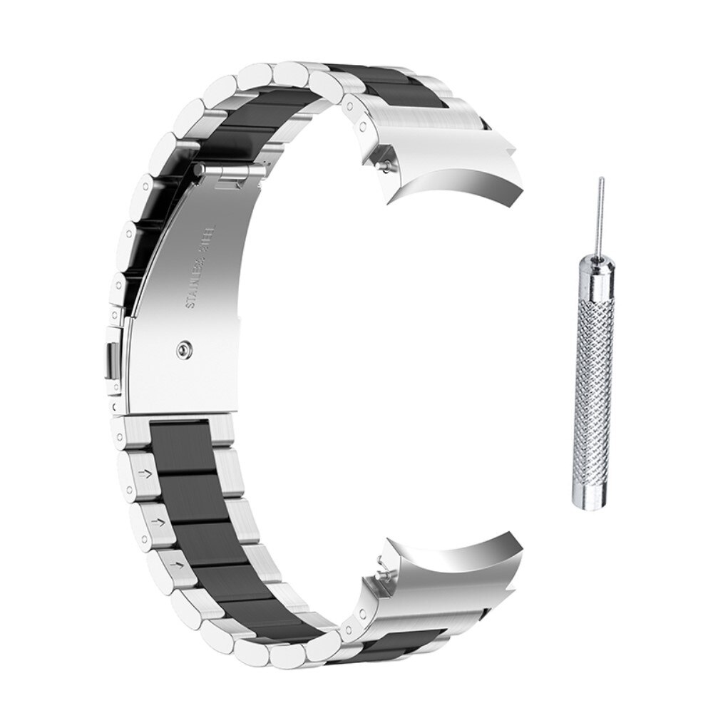 Metallarmband Samsung Galaxy Watch 4 44mm/Classic 46mm silver/svart