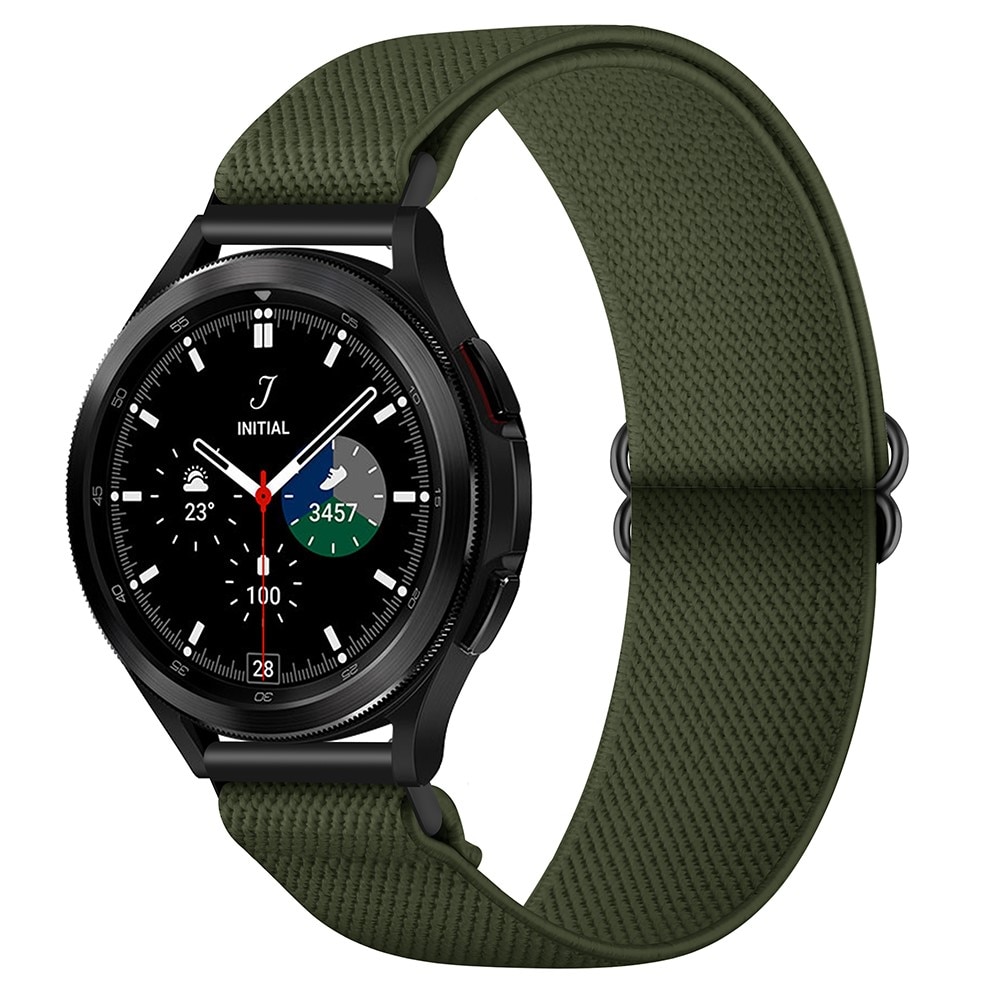 Elastiskt Nylonarmband Samsung Galaxy Watch 4 40mm mörkgrön