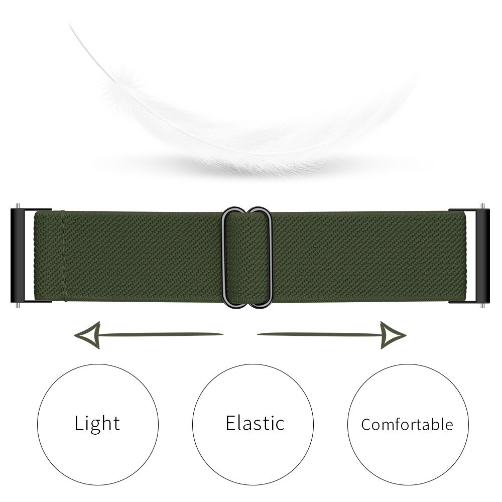 Elastiskt Nylonarmband Withings Steel HR 40mm mörkgrön