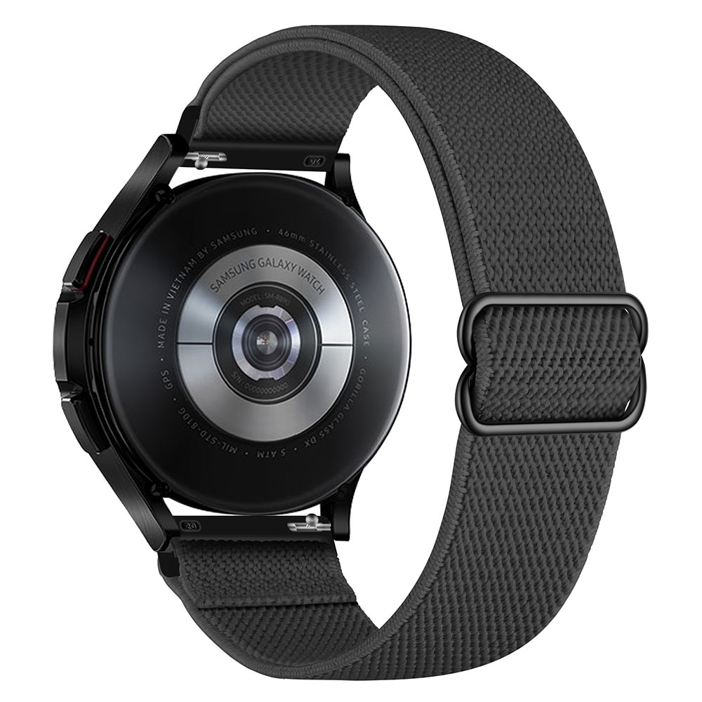 Elastiskt Nylonarmband Samsung Galaxy Watch 5 40/44mm mörkgrå