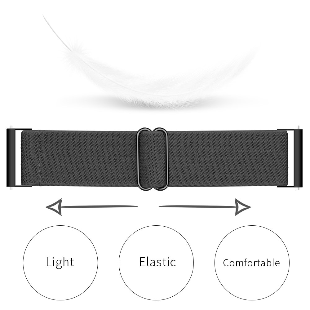 Elastiskt Nylonarmband Samsung Galaxy Watch 5 Pro 45mm mörkgrå