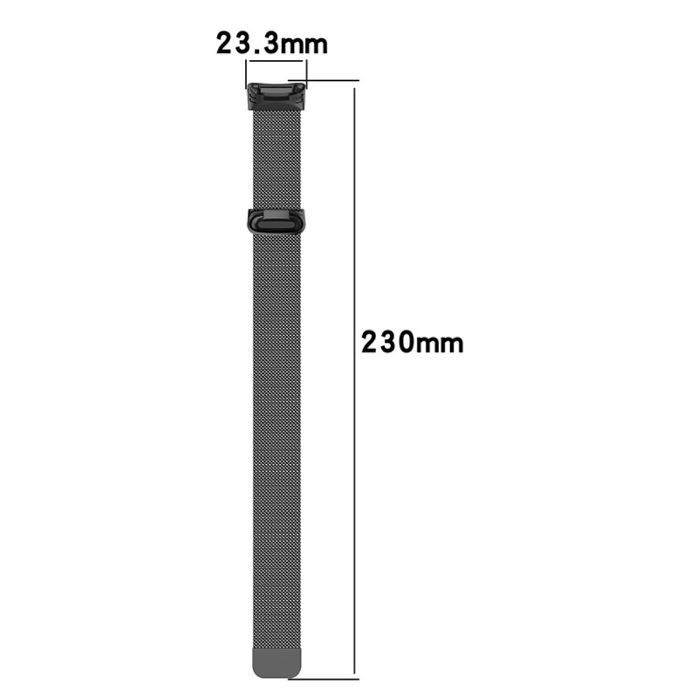 Armband Milanese Fitbit Charge 6 svart