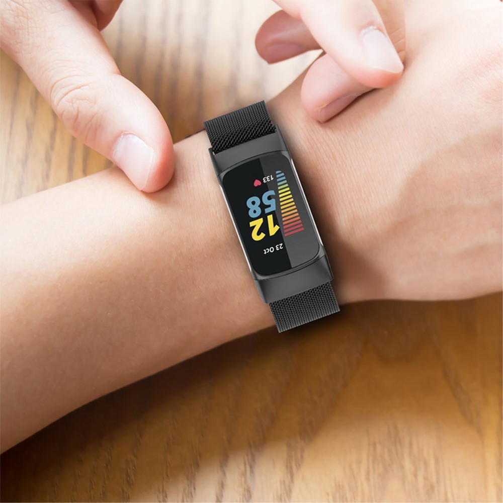 Armband Milanese Fitbit Charge 6 Svart