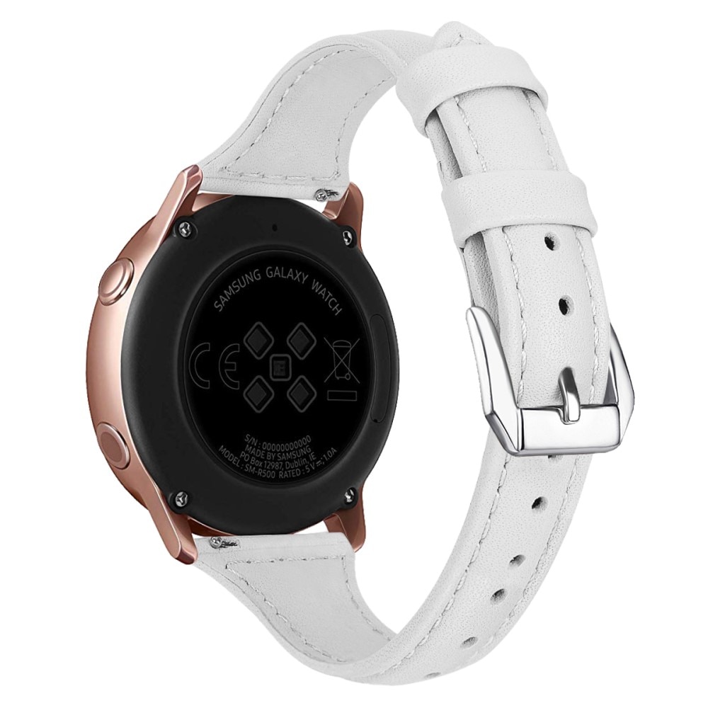 Slim Läderarmband Samsung Galaxy Watch 5 Pro 45mm vit